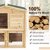 Tangkula Wood Chicken Coop and Rabbit Hutch