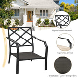4 Pieces Outdoor Furniture Set, Patio Conversation Set with Cushions and Steel Frame
