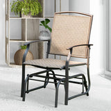 Patio Glider, for Garden, Backyard, Poolside, Lawn (Brown)