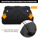 Tangkula Cantilever Offset Patio Umbrella Base Weight Stand with Wheels, 260lbs Wet Sand Filled Weight