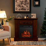 1400W 32 Inches Electric Fireplace with Mantel - Tangkula