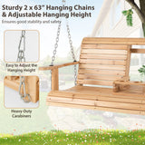 Tangkula 2 Person Hanging Porch Swing, Outdoor Bench Swing with Adjustable Chains