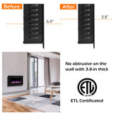 Tangkula 30 Inches Recessed Electric Fireplace, in-Wall & Wall Mounted Electric Heater