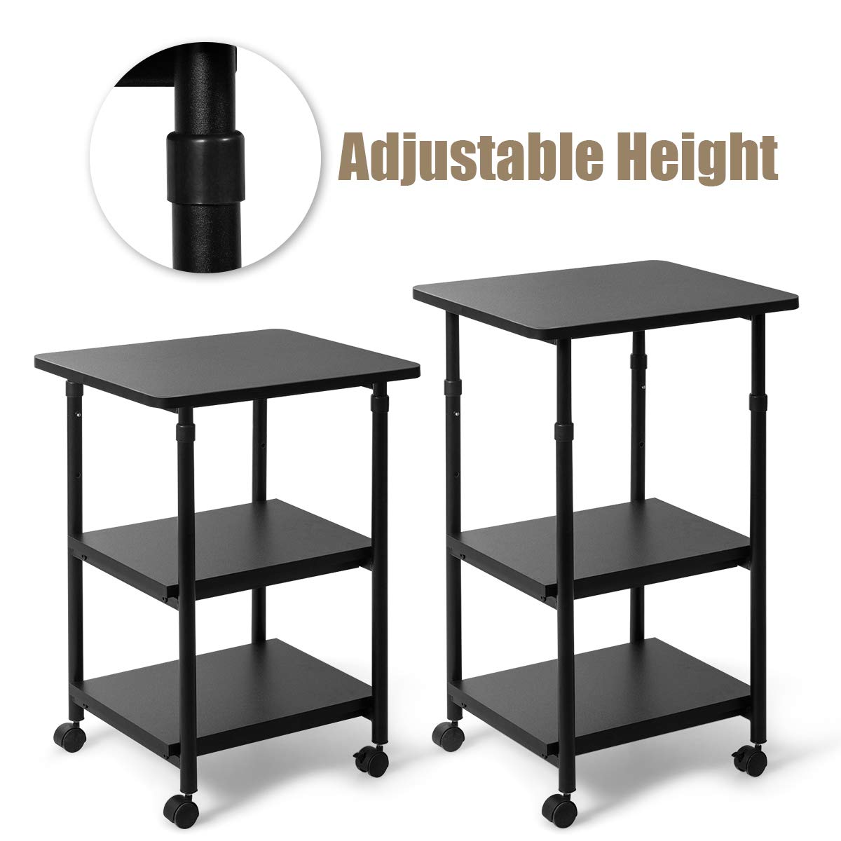 3-Tier Adjustable Printer Stand - Tangkula