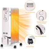 TANGKULA 1500W Oil-Filled Heater, Portable Radiator Heater with Adjustable Thermostat