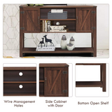 Tangkula TV Stand up to 60 Inches TVs, Modern Entertainment Center Stand with 2 Side Door Cabinets