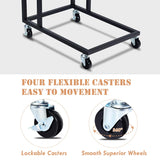 Tangkula Industrial Mobile Side Table, Movable End Table for Coffee Tablet