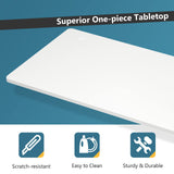 Universal Relevance Table Top Office Relevance Tabletop w/ 2 Cable Management Holes, White