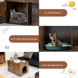 Tangkula Cat Litter Box Enclosure, Hidden Cat Washroom