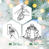 Tangkula Inflatable Christmas Santa Clause Riding The Polar Bear with Shaking Head