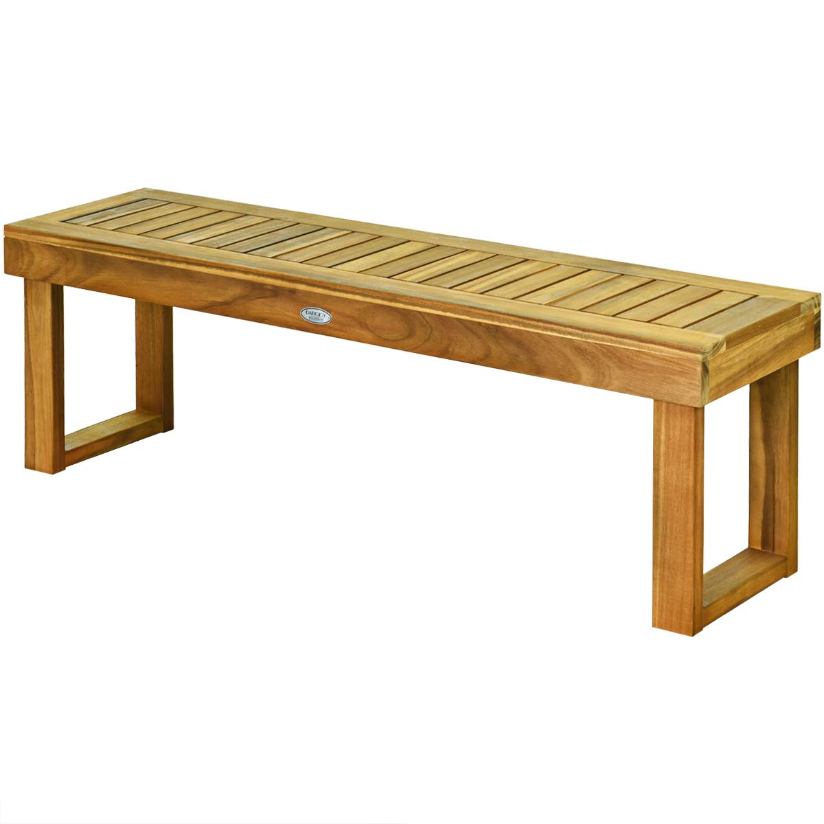 Tangkula 52 Inches Acacia Wood Patio Bench