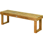 Tangkula 52 Inches Acacia Wood Patio Bench