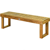 Tangkula 52 Inches Acacia Wood Patio Bench