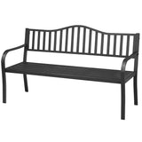 Tangkula Outdoor Garden Bench with Pullout Middle Table