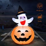 Tangkula 4.9 FT Inflatable Ghost in Pumpkin Halloween