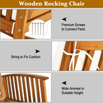 Outdoor Acacia Wood Rocking Chair - Tangkula