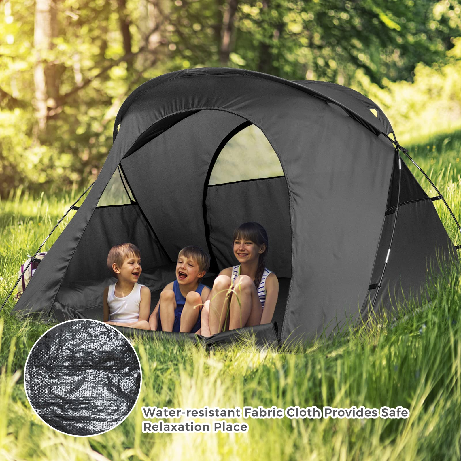 folding tent 4-in-1 Folding Tent for 2 Persons W/Waterproof Cover & Self-Inflating – tangkula