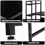 Computer Desk with 4 Shelves - Tangkula