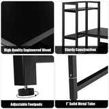 Computer Desk with 4 Shelves - Tangkula