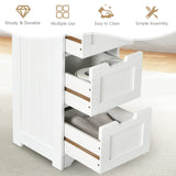 Tangkula Bathroom Floor Cabinet with 4 Drawers, 12 x 12 x 33 Inch