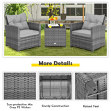 Tangkula 3 Pieces Patio Furniture Set