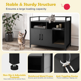 Tangkula Litter Box Enclosure, Cat Litter Box Furniture Hidden