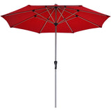 Tangkula 9 ft Patio Umbrella, Outdoor Market Table Umbrella with 1.5" Aluminum Pole