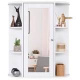 Tangkula Bathroom Medicine Cabinet, Wall Mounted Bathroom Cabinet with Mirror Door and Shelves