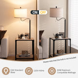 Tangkula Floor Lamp with End Table and USB Charging Ports
