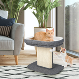 Tangkula Cat Tree for Indoor Cats, 2-Tier Cat Tower with Top Perch & Sisal Scratching Panel & Jingling Fur Ball Toy