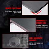 Tangkula Gaming Desk, Z Shaped Ergonomic Gaming Computer Desk