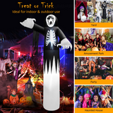 Tangkula 12 FT Halloween Inflatable Skeleton, Giant Blow up Halloween Decoration