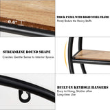 Tangkula Round Wall Shelf, Wall-Mounted Circular Shelf