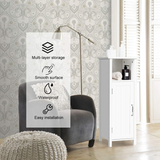 Tangkula Bathroom Floor Cabinet, Multifunctional Storage Cabinet with Anti-Tipping Device