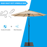 Tangkula 40LBS Umbrella Base Stand, 25 Inches Heavy Duty Outdoor Market Umbrella Base