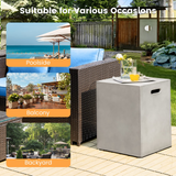 Tangkula Outdoor Propane Tank Cover, Patiojoy Propane Tank Hideaway Table with Side Handles & Adjustable Foot Pads