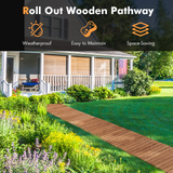 Tangkula 8 ft Roll-Out Garden Fir Wood Pathway