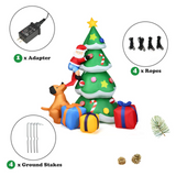 Tangkula 7 Ft Inflatable Christmas Tree with Santa Claus Dog & Gift Boxes