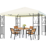Tangkula 10x10 Feet Steel Patio Gazebo, Outdoor Canopy Gazebo with Water-Resistant Canopy