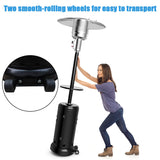 Tangkula 48000 BTU Outdoor Patio Heater with Wheels, Portable Porch Propane Heater