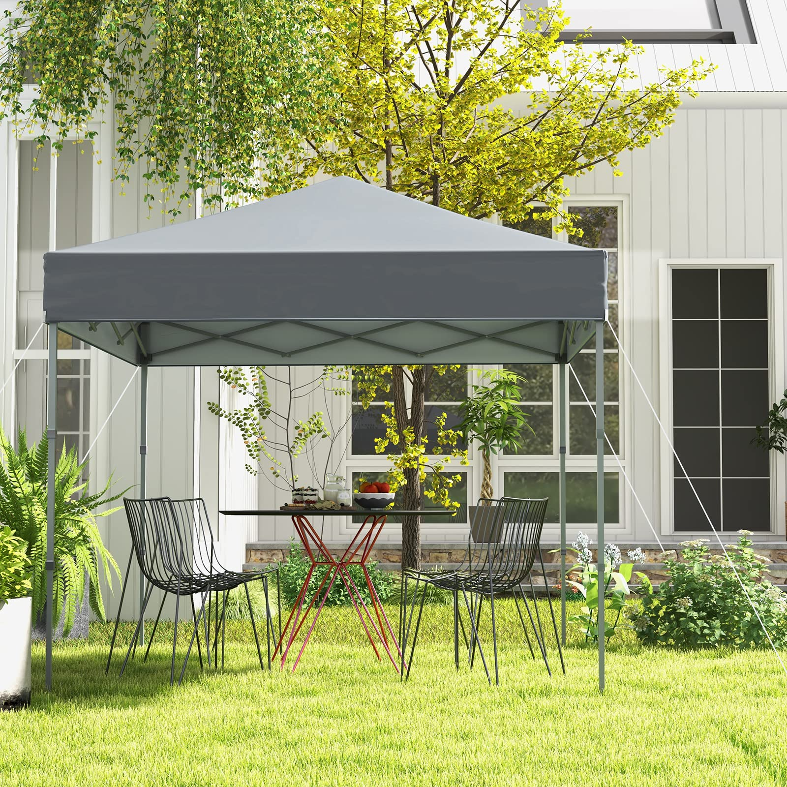6.6 ft x 6.6 ft Outdoor Pop-up Instant Canopy Tent - Tangkula