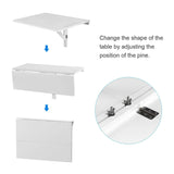 Tangkula 31.5" x 23.5" Wall Mounted Table, Folding Wall Mounted Desk Drop-Leaf Table