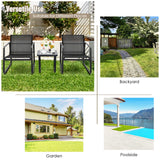 3 Pieces Outdoor Conversation Set, Patiojoy All-Weather Patio Furniture Set