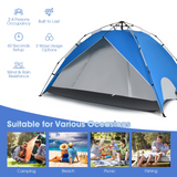 Tangkula 4 Person Pop up Camping Tent