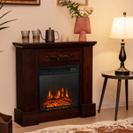 1400W 32 Inches Electric Fireplace with Mantel - Tangkula