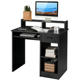 Tangkula Computer Desk, Home Office Wooden PC Laptop Desk