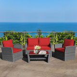 Tangkula 4 Pieces Patio Furniture Set