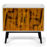 Tangkula Mid Century Storage Cabinet, Floor Storage Cabinet with 2 Doors & Metal Legs, Rustic Brown