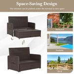 Patio Rattan Daybed - Tangkula