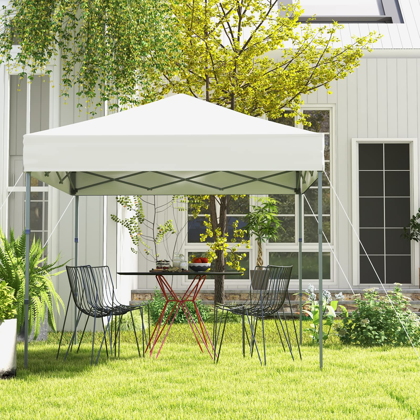 6.6 ft x 6.6 ft Outdoor Pop-up Instant Canopy Tent - Tangkula